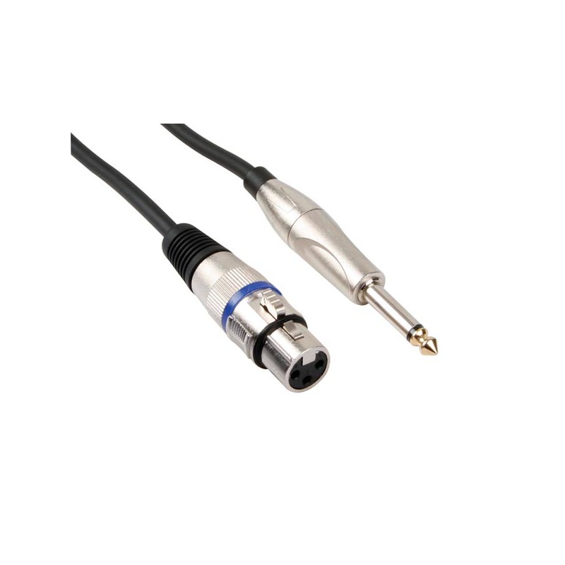 Cable pour Micro XLR & Jack 6.35 - 3 Metres